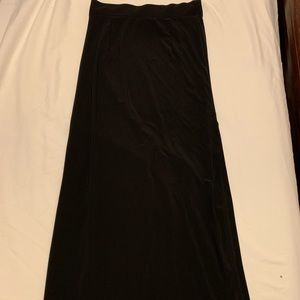 Long black skirt with slit, forever 21.